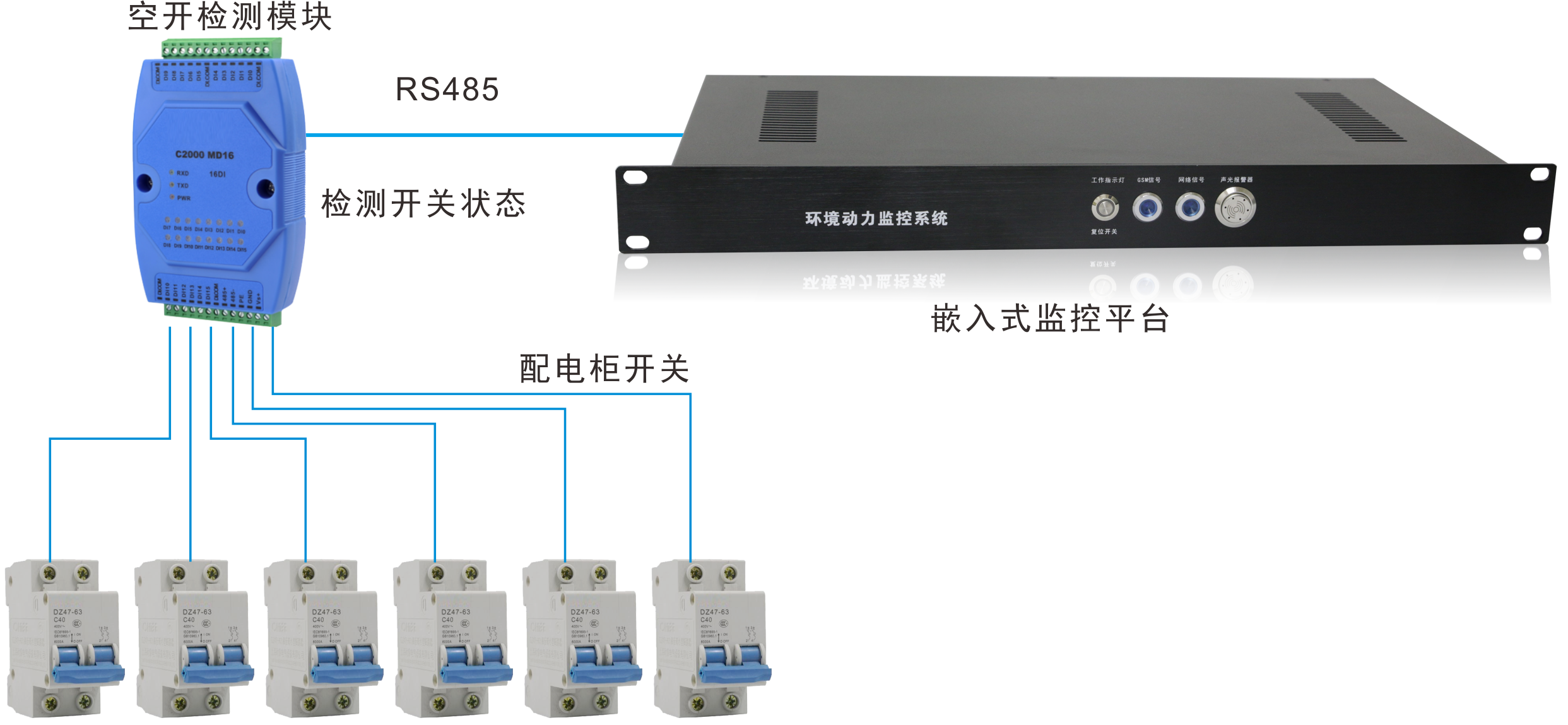 SP2208空开检测仪/八路开关量接口，空开检测仪